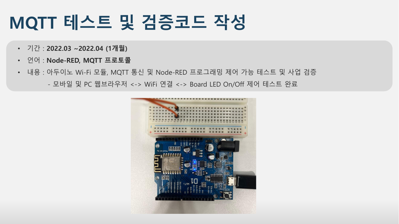 MQTT 장비 제어 검증 보드